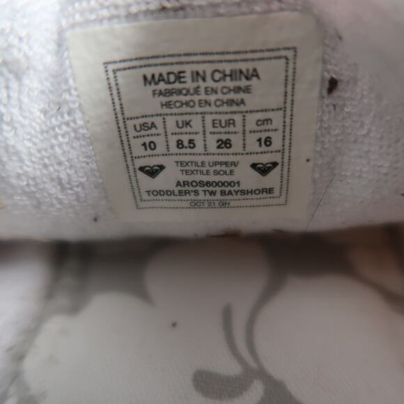 Roxy Shoes Kids Toddler 10 Sneakers Bayshore Hook N Loop Colorful Easy On Casual - Picture 10 of 10